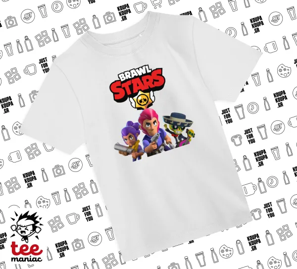 Brawl Stars Blue — ΛΕΥΚΟ Άνετο παιδικό T-Shirt από 100% βαμβάκι, για κάθε μέρα. Vegan & OEKO-TEX πιστοποιημένο.