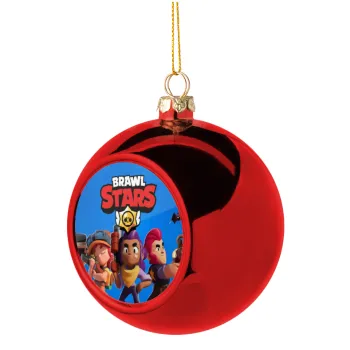 Brawl Stars Blue, Christmas tree ball Red 8cm