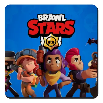 Brawl Stars Blue, Τετράγωνο μαγνητάκι ξύλινο 9x9cm