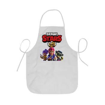 Brawl Stars Blue, Ποδιά Σεφ ολόσωμη κοντή  Παιδική (44x62cm)