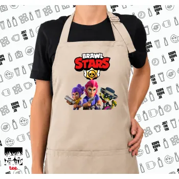 Brawl Stars Blue, Ποδιά μακριά Σεφ ολόσωμη με τσέπες SAND (ΕΝΗΛΙΚΩΝ)