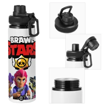 Brawl Stars Blue, Μεταλλικό παγούρι νερού με καπάκι ασφαλείας, αλουμινίου 850ml