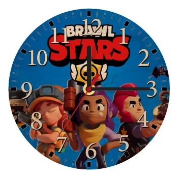 Brawl Stars Blue, Ρολόι τοίχου ξύλινο plywood (20cm)
