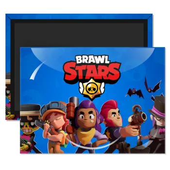 Brawl Stars Blue, Ορθογώνιο μαγνητάκι ψυγείου διάστασης 9x6cm