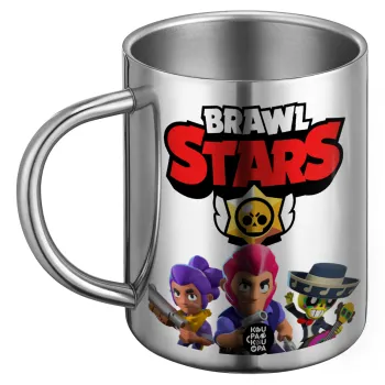 Brawl Stars Blue, Ανοξείδωτη Μεταλλική Κούπα 450ml - Διπλού Τοιχώματος