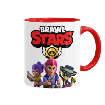 Brawl Stars Blue, Κούπα χρωματιστή κόκκινη, κεραμική, 330ml