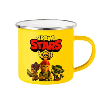 Brawl Stars Blue, Κούπα Μεταλλική εμαγιέ Κίτρινη 360ml