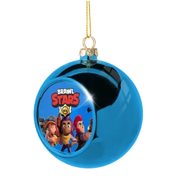 Brawl Stars Blue, Blue Christmas tree ball ornament 8cm