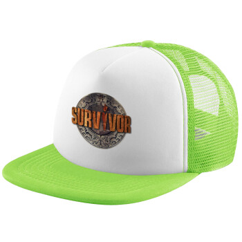 Survivor, Καπέλο Soft Trucker με Δίχτυ Πράσινο/Λευκό