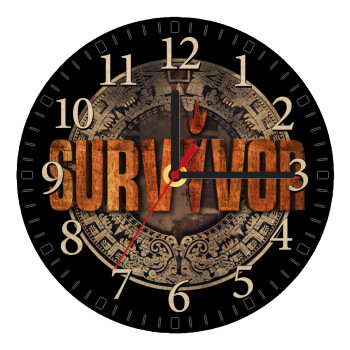 Survivor, Ρολόι τοίχου ξύλινο plywood (20cm)