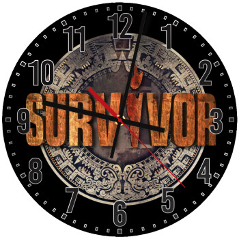 Survivor, Ρολόι τοίχου ξύλινο (30cm)