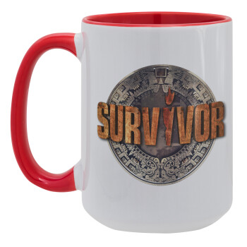 Survivor, Κούπα Mega 15oz, κεραμική Κόκκινη, 450ml