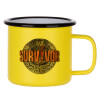 Metallic enamel MATT Yellow cup 360ml