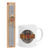 Easter Set, Ceramic Cup (330ml) & Easter aromatic flat candle (30cm) (GRAY)