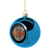 Blue Christmas tree ball ornament 8cm