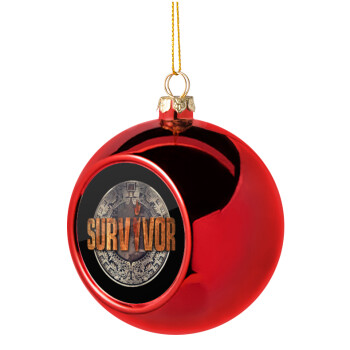 Survivor, Christmas tree ball Red 8cm