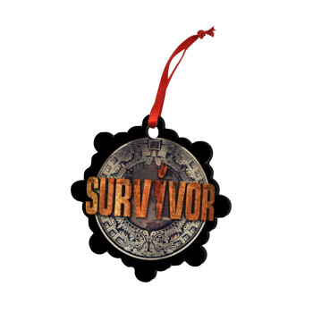 Survivor, Christmas ornament snowflake wooden 7.5cm