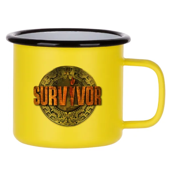 Survivor — Κούπα Μεταλλική εμαγιέ ΜΑΤ Κίτρινη 360ml