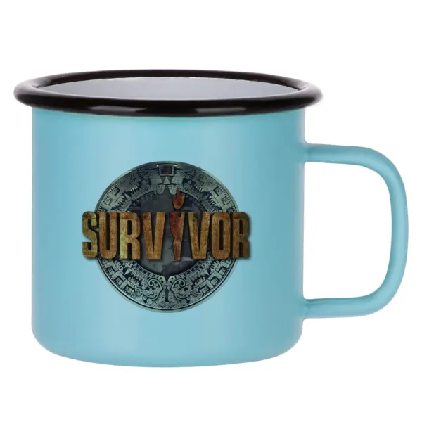 Survivor — Κούπα Μεταλλική εμαγιέ ΜΑΤ σιέλ 360ml
