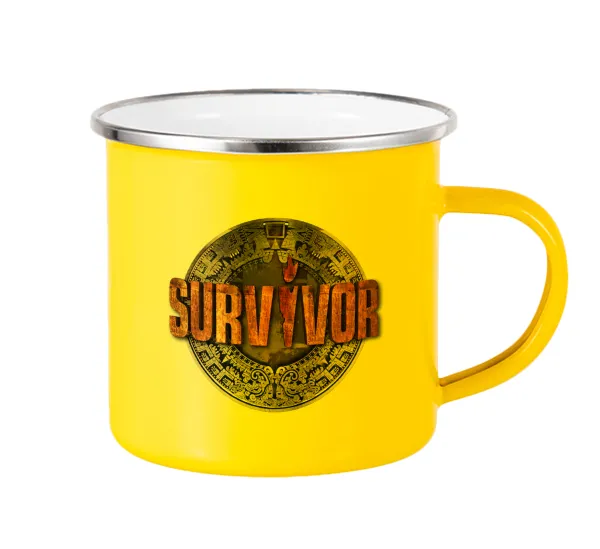 Survivor — Yellow Enamel Metallic Cup 360ml
