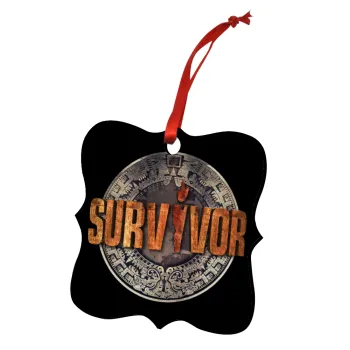 Survivor, Christmas ornament polygon wooden 7.5cm