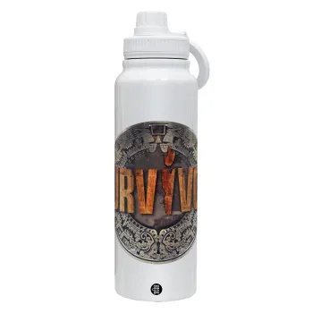 Survivor, Θερμός 1L Ανοξείδωτο με Βάση Κινητού & Διπλά Τοιχώματα