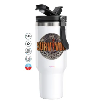Survivor, Mega Stainless steel Tumbler with lid, double wall 1,2L