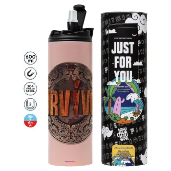 Survivor, Tumbler stainless steel PINK 600ml