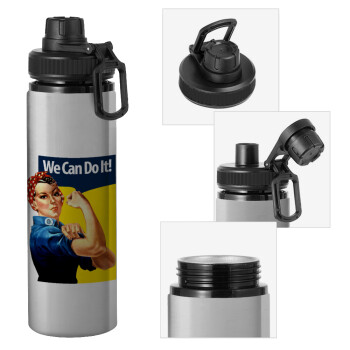 Rosie we can do it!, Μεταλλικό παγούρι νερού με καπάκι ασφαλείας, αλουμινίου 850ml