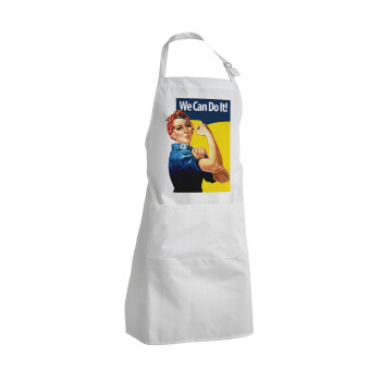 Rosie we can do it!, Adult Chef Apron (with sliders and 2 pockets)