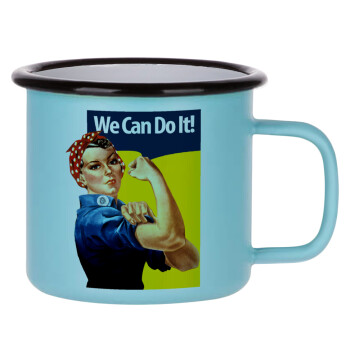 Rosie we can do it!, Κούπα Μεταλλική εμαγιέ ΜΑΤ σιέλ 360ml