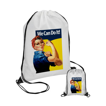 Rosie we can do it!, Τσάντα πουγκί με μαύρα κορδόνια (1 τεμάχιο)