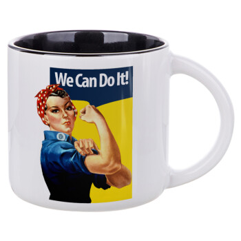 Rosie we can do it!, Κούπα κεραμική 400ml Λευκή/Μαύρη