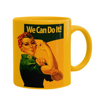 Rosie we can do it!, Κούπα, κεραμική κίτρινη, 330ml (1 τεμάχιο)