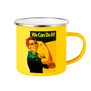 Rosie we can do it!, Κούπα Μεταλλική εμαγιέ Κίτρινη 360ml