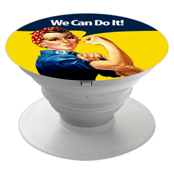 Rosie we can do it!, Phone Holders Stand  White Hand-held Mobile Phone Holder
