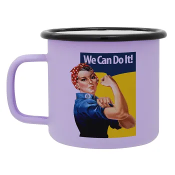 Rosie we can do it!, Κούπα Μεταλλική εμαγιέ ΜΑΤ Light Pastel Purple 360ml