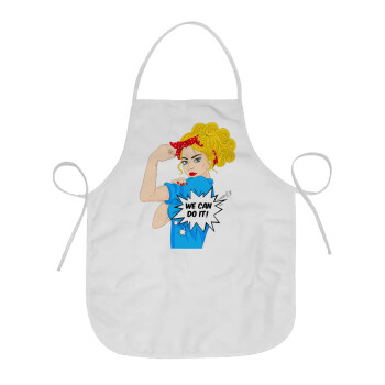 We can do it!, Chef Apron Short Full Length Adult (63x75cm)