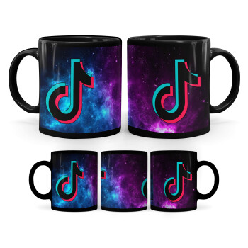 tiktok space galaxy, Κούπα Μαύρη, κεραμική, 330ml