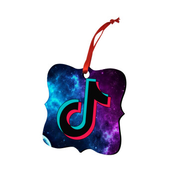 tiktok space galaxy, Στολίδι Χριστουγεννιάτικο στολίδι polygon ξύλινο 7.5cm