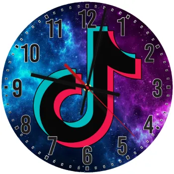 tiktok space galaxy, Ρολόι τοίχου ξύλινο (30cm)