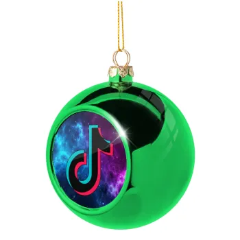 tiktok space galaxy, Green Christmas tree ornament ball 8cm