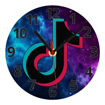 tiktok space galaxy, Ρολόι τοίχου γυάλινο (20cm)