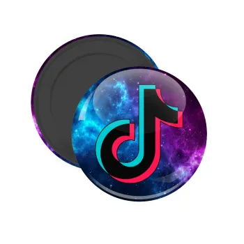 tiktok space galaxy, Μαγνητάκι ψυγείου στρογγυλό διάστασης 5cm
