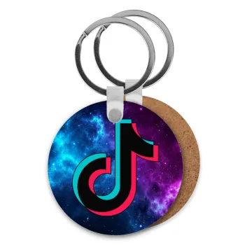 tiktok space galaxy, Μπρελόκ Ξύλινο στρογγυλό MDF Φ5cm