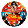 Superman angry, Ρολόι τοίχου ξύλινο (20cm)