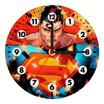 Superman angry, Wooden wall clock (20cm)