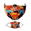 Superman angry, Μάσκα υφασμάτινη Ενηλίκων πολλαπλών στρώσεων με υποδοχή φίλτρου