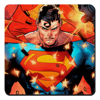Superman angry, Τετράγωνο μαγνητάκι ξύλινο 9x9cm