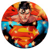Superman angry, Mousepad Στρογγυλό 20cm